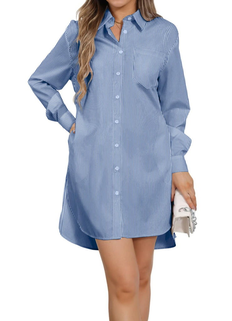 Button Down Long Sleeve Blouse