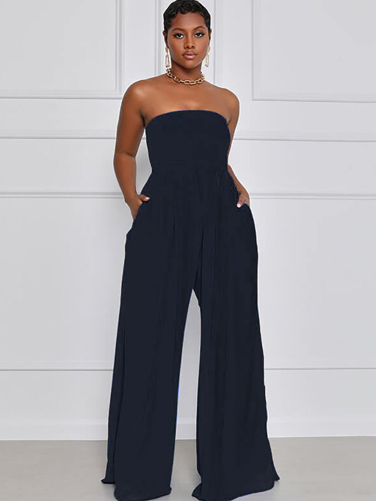 Off Shoulder Flare Bottom Jumpsuits Tiynon