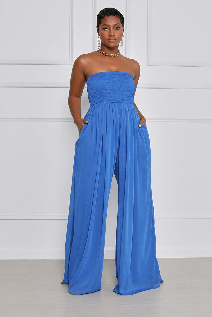 Off Shoulder Flare Bottom Jumpsuits Tiynon