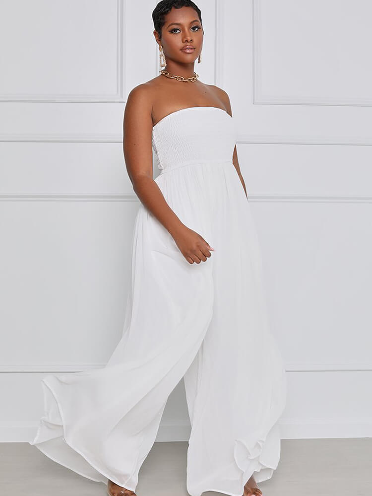 Off Shoulder Flare Bottom Jumpsuits Tiynon