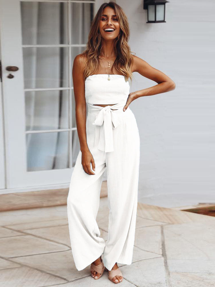 One Piece Off Shoulder Cut Out Jumpsuits Tiynon