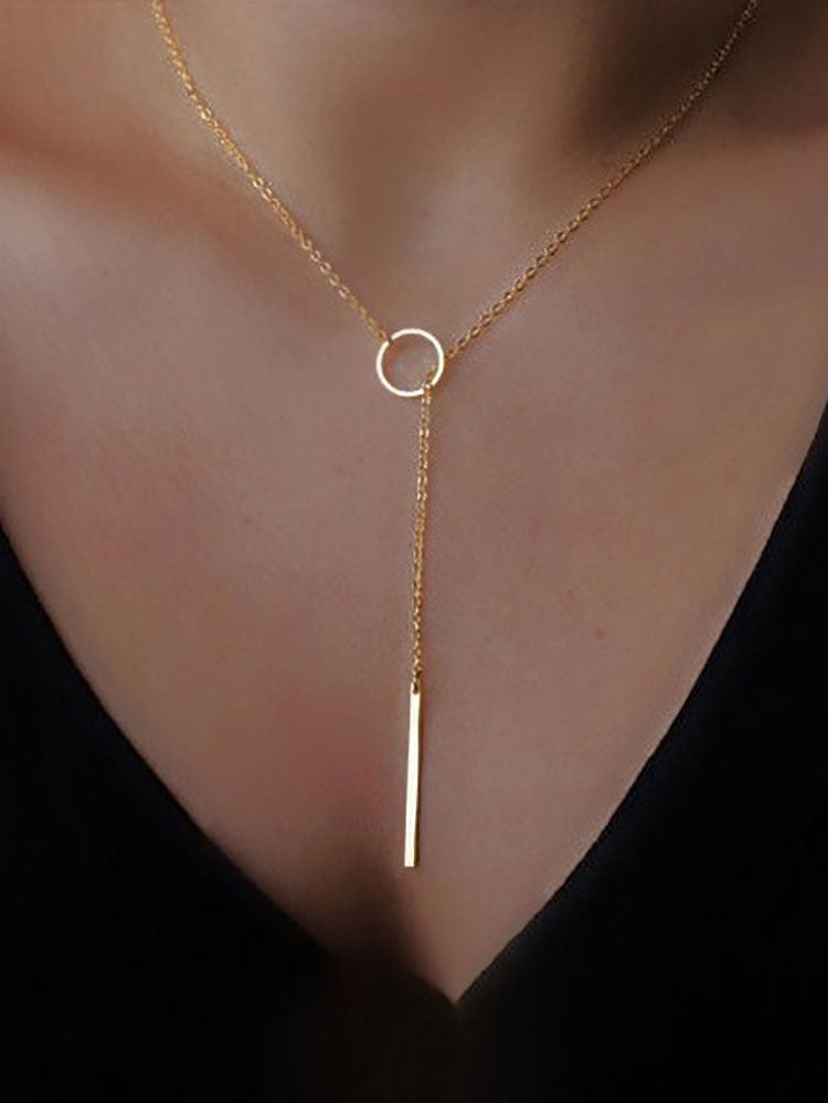 Pendant Ring Chain Necklaces Tiynon