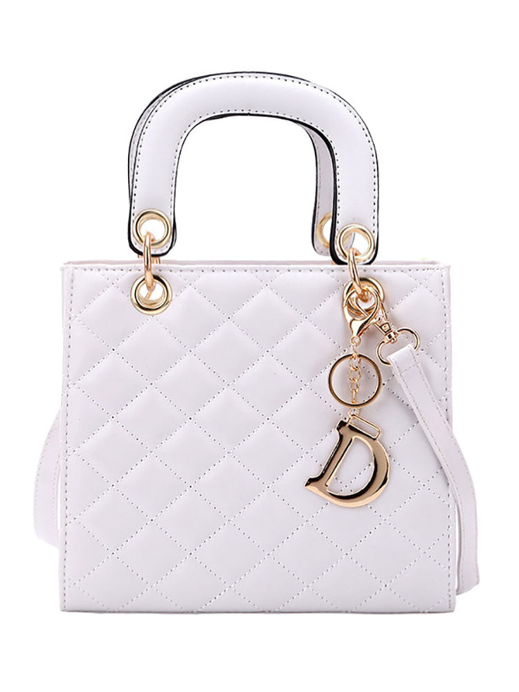 Pendant Simple Quilted Crossbody Bag Tiynon