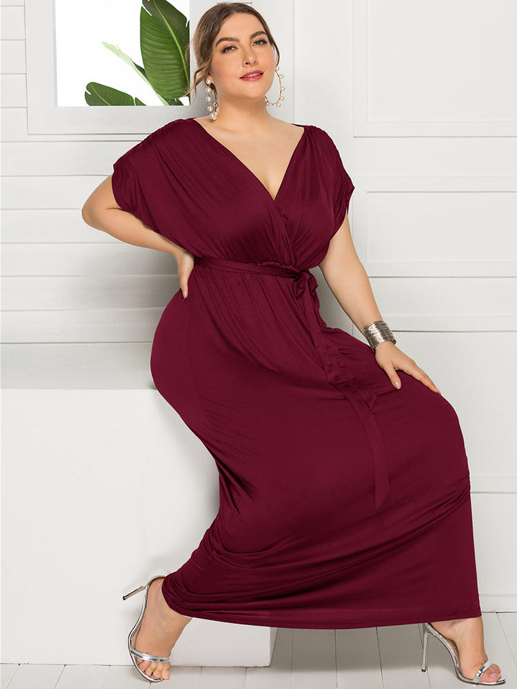 Plus Size Empire Waist Maxi Dress Tiynon