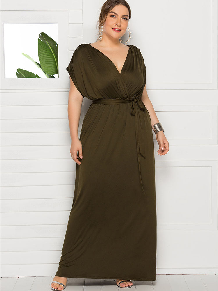 Plus Size Empire Waist Maxi Dress Tiynon