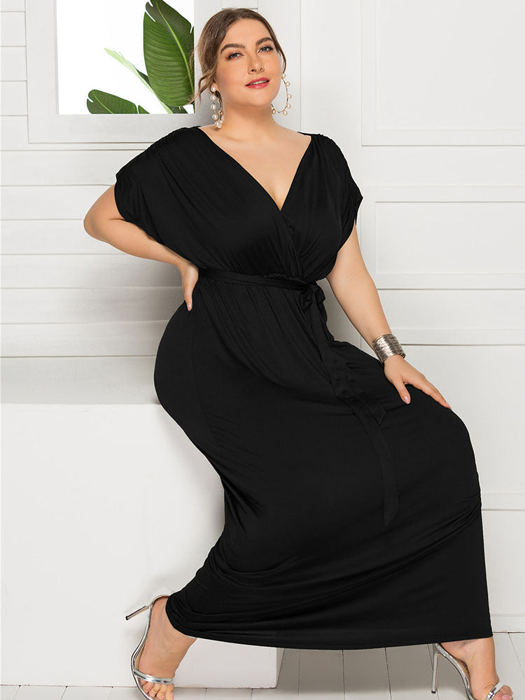 Plus Size Empire Waist Maxi Dress Tiynon