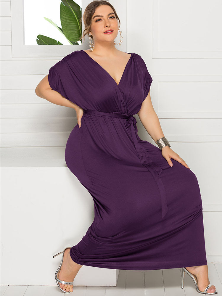 Plus Size Empire Waist Maxi Dress Tiynon