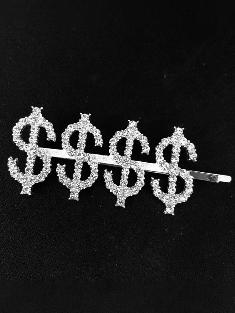 Rhinestone Crystal Letter Hair Pins Tiynon