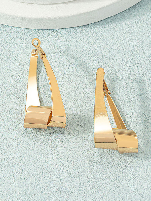 Simple Irregular Gold Plated Earrings Tiynon