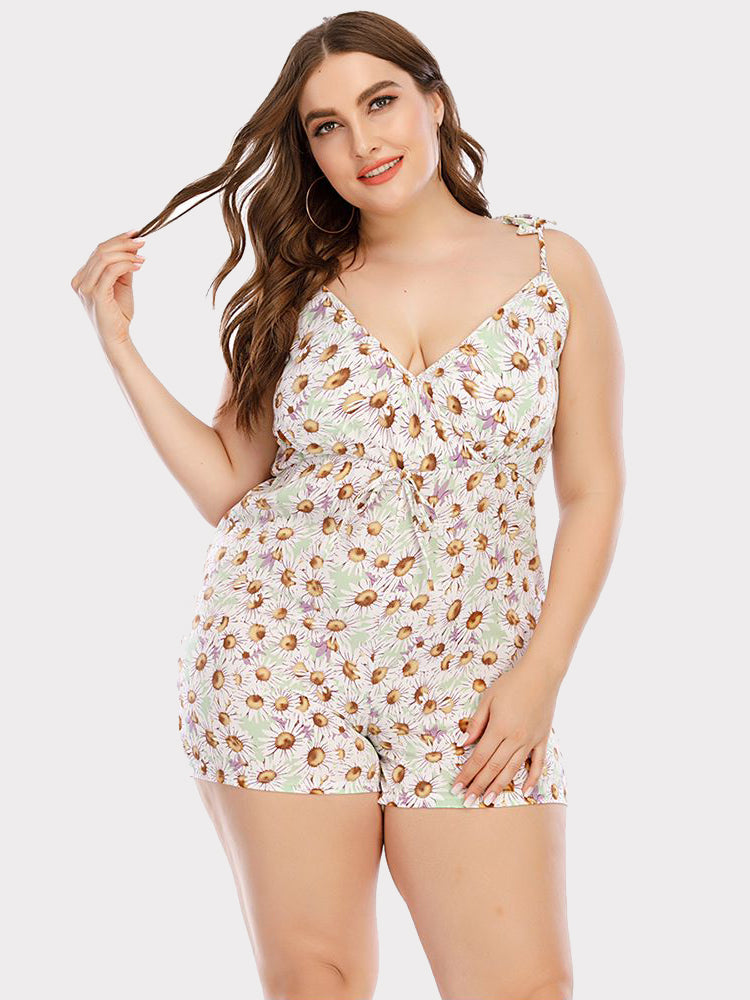 Simplicity Floral Short Jumpsuits Tiynon