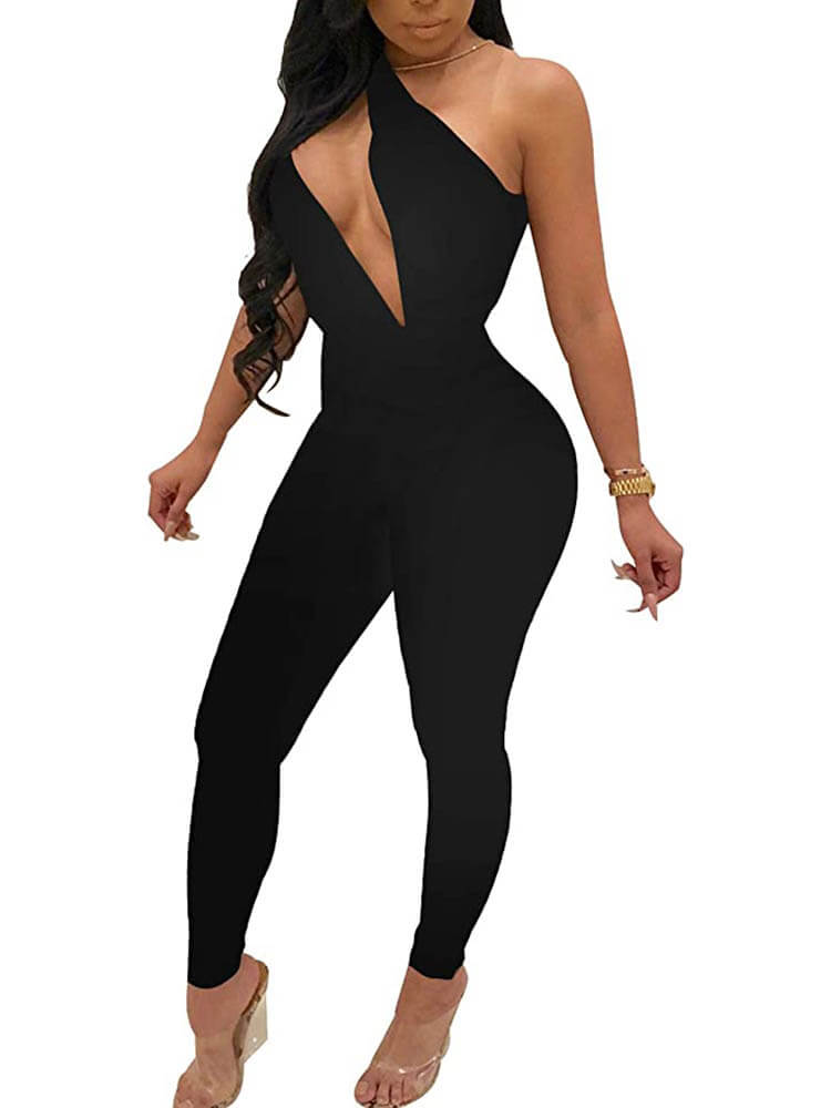 Sleeveless Cutout Skinny Long Pants Jumpsuits Tiynon