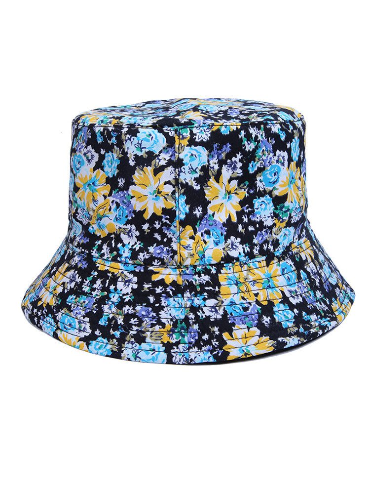 Small Flower Print Colorful Bucket Hat Tiynon