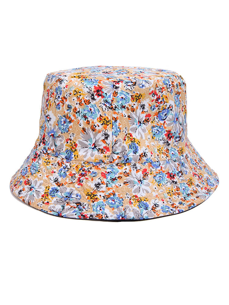 Small Flower Print Colorful Bucket Hat Tiynon