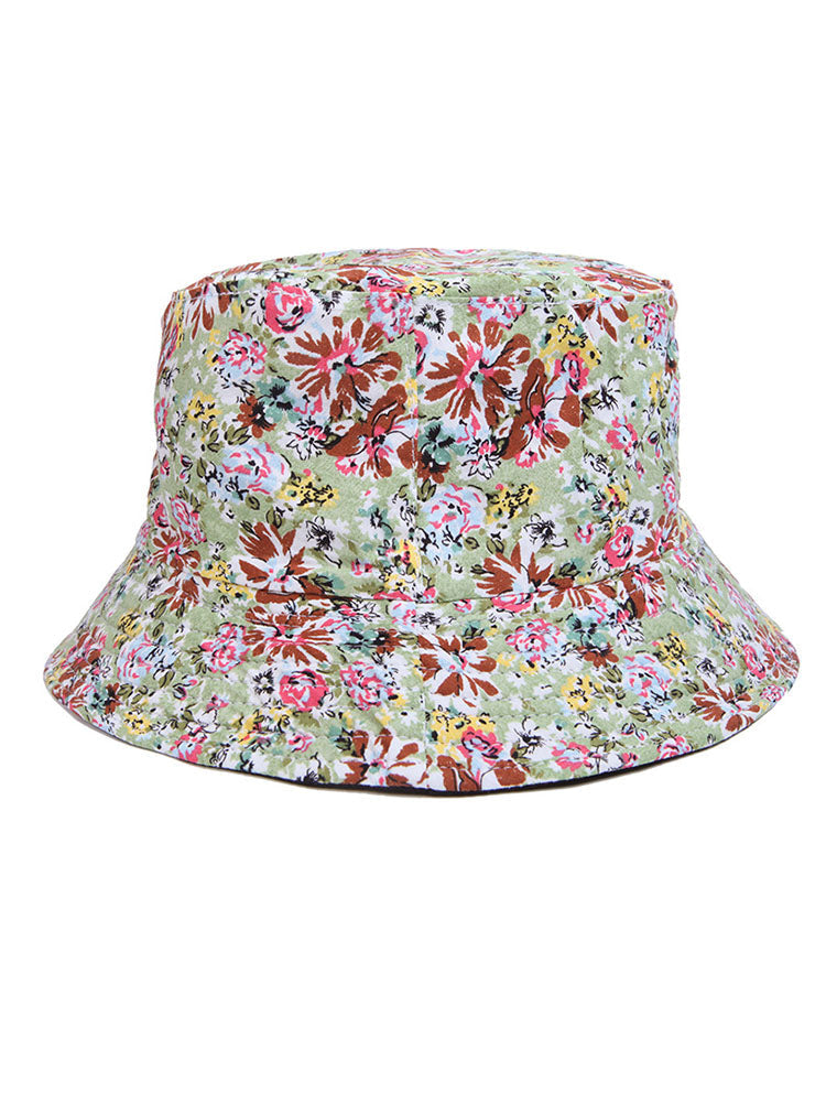 Small Flower Print Colorful Bucket Hat Tiynon