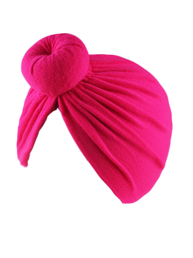 Solid Color Ruched Cross Turban Cap Tiynon