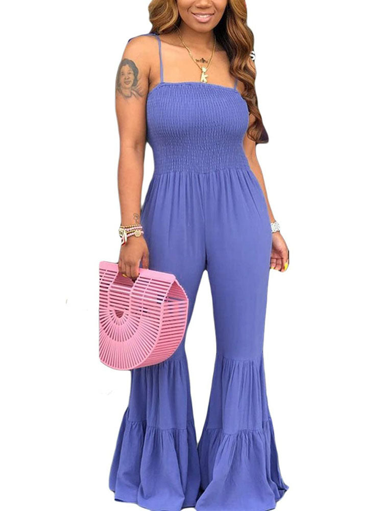 Spaghetti Strap Sleeveless Jumpsuits Tiynon