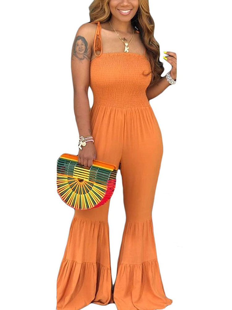 Spaghetti Strap Sleeveless Jumpsuits Tiynon