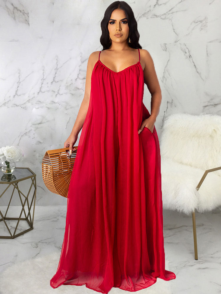 Spaghetti Straps Maxi Dresses Tiynon