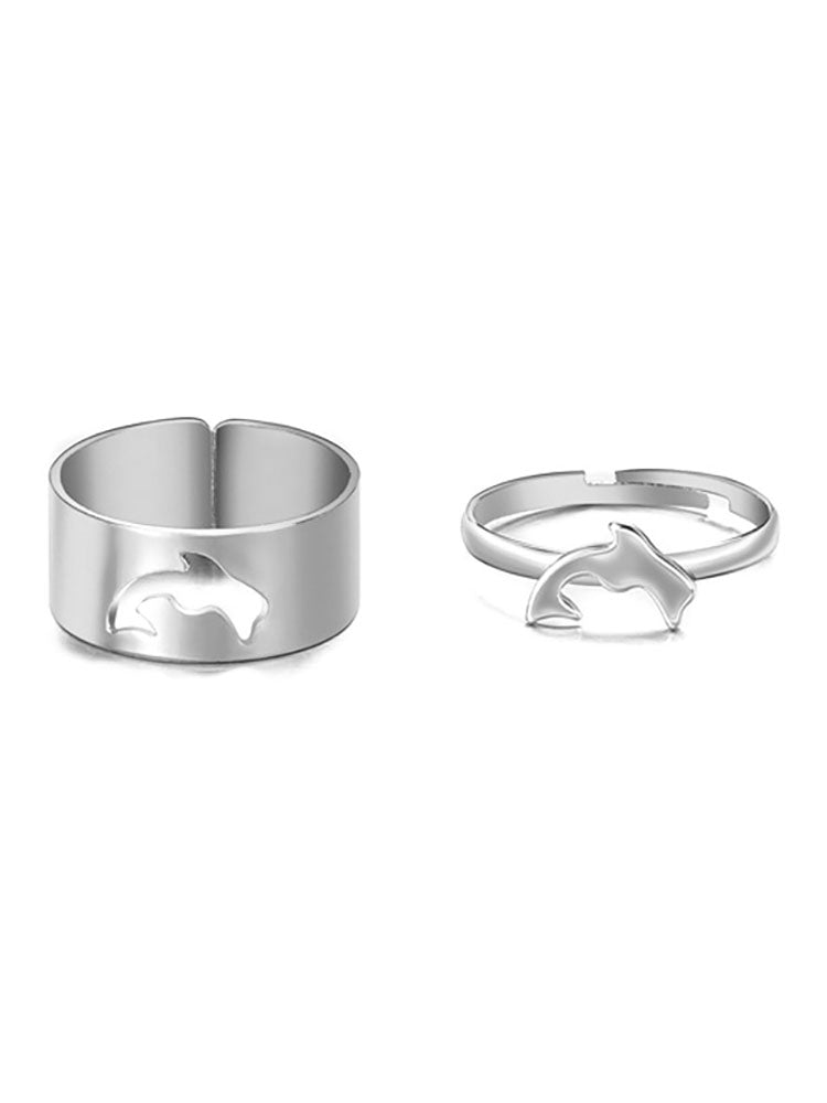 Two Piece Open Adjustable Rings Tiynon