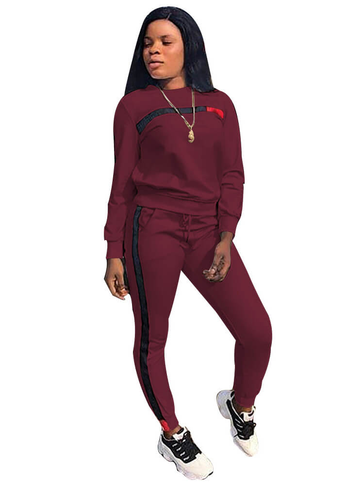 Two Piece Sweatshirt+Bodycon Pants Sets Sweatsuits Tiynon