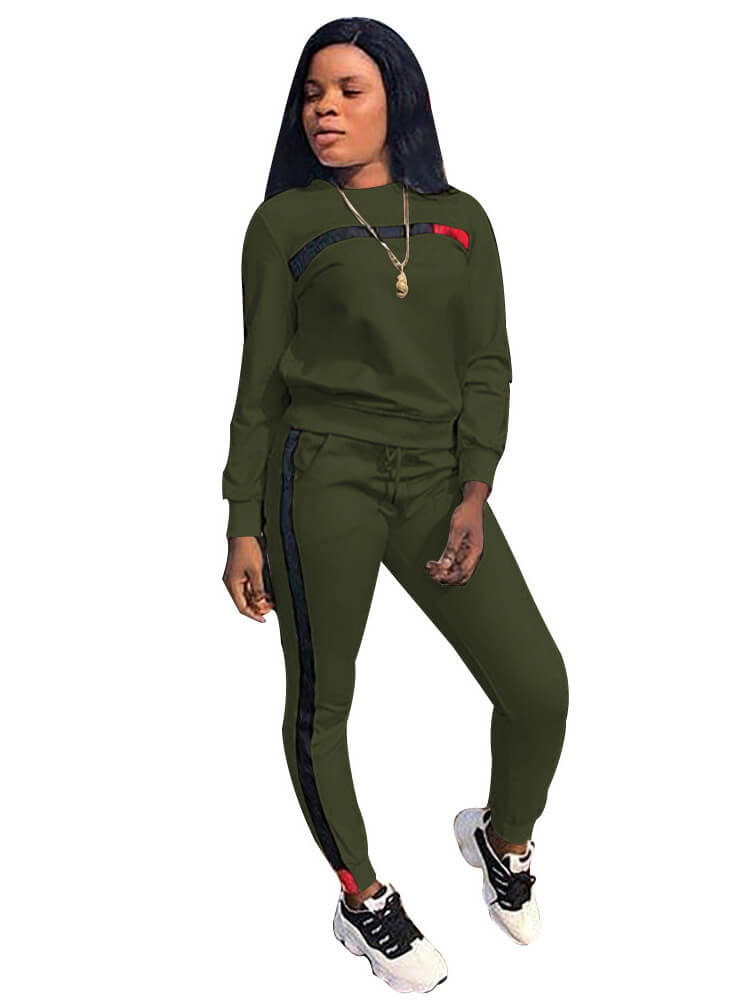 Two Piece Sweatshirt+Bodycon Pants Sets Sweatsuits Tiynon