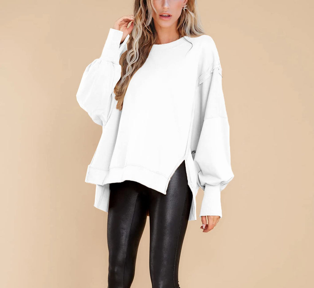 Crew Neck Long Sleeve Pullover Top