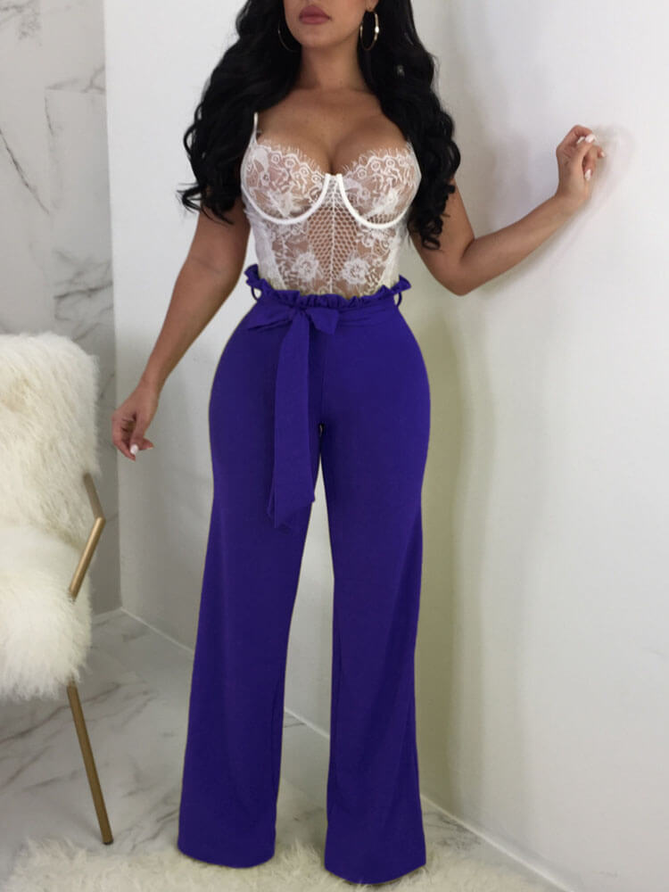 Wide Leg Pants Palazzo Pant High Waist Trouser Tiynon