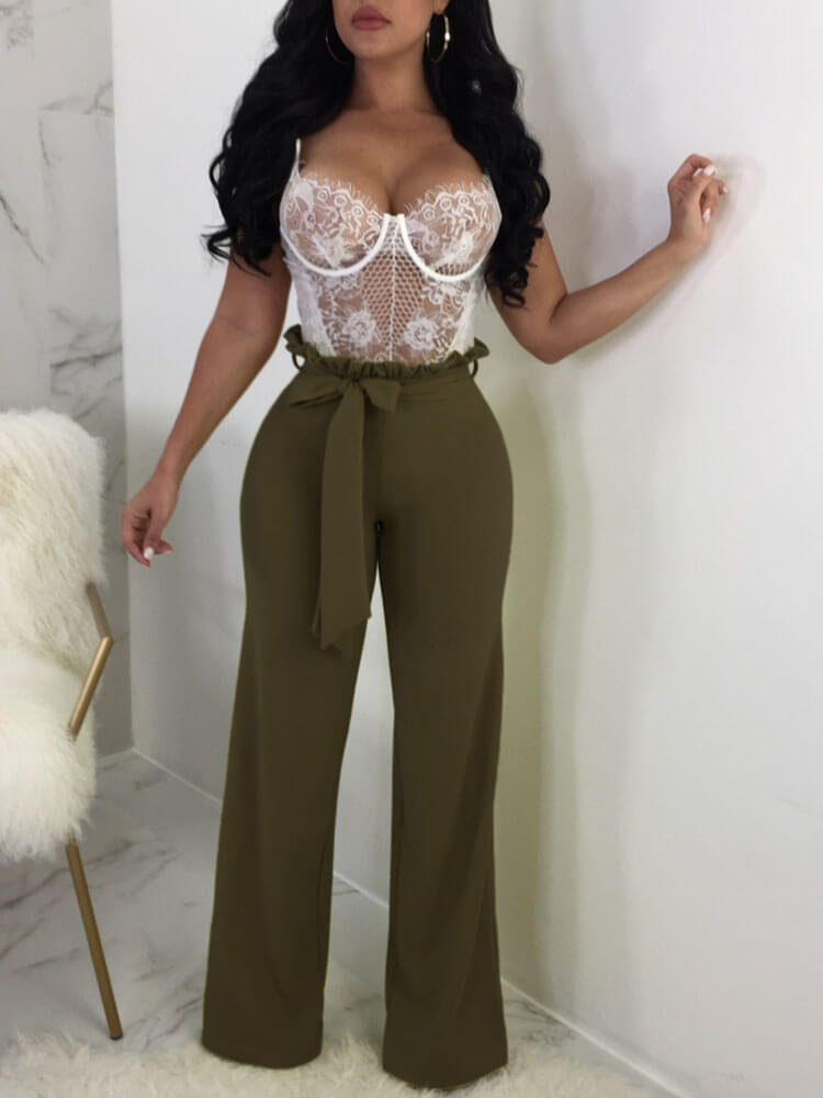 Wide Leg Pants Palazzo Pant High Waist Trouser Tiynon