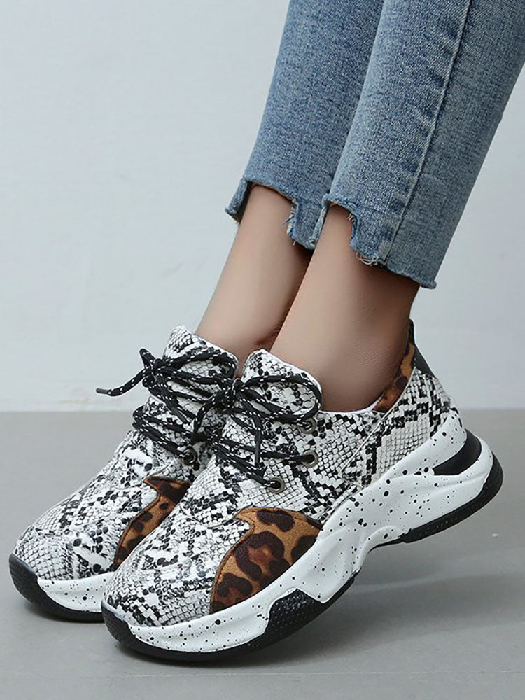 Color Block Casual Platform Sneakers