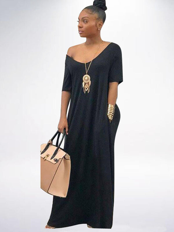 Kaftan Loose Pockets Boho Maxi Dresses