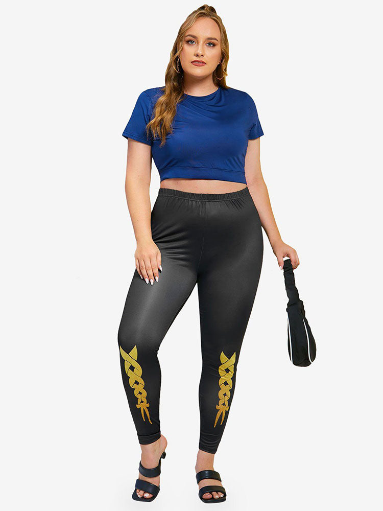 Plus Size Funny Chains Print Leggings