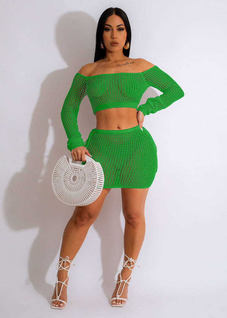 Two Piece Crochet Bikini Cover Ups