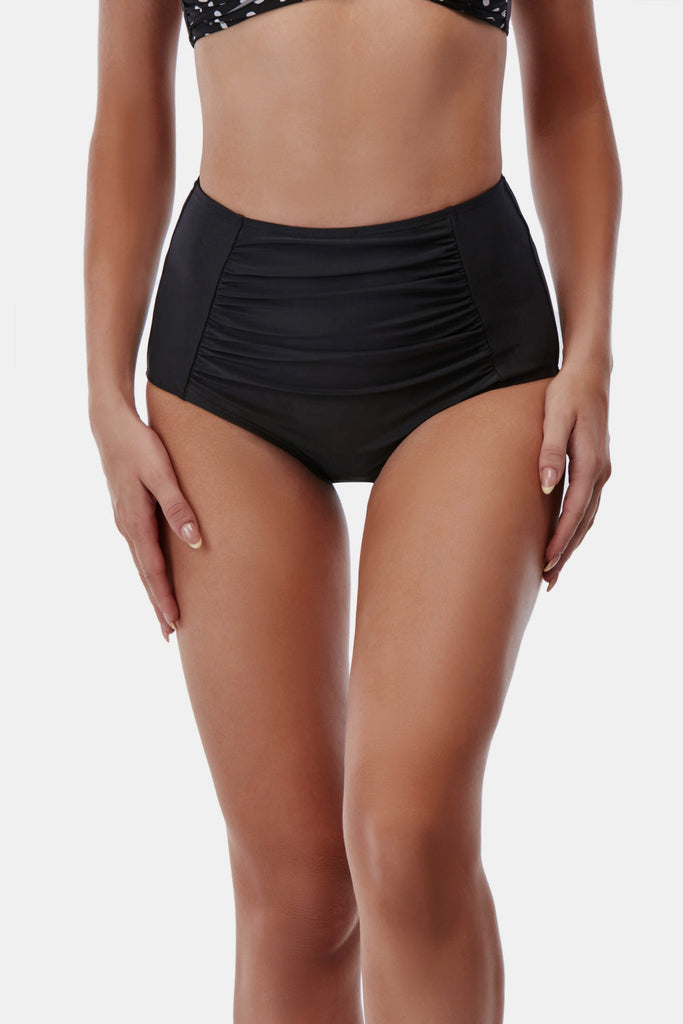 Gathered Detail High Waist Swim Bottoms