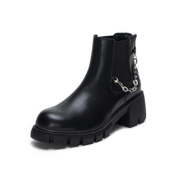 Replaceable Chains Chelsea Chunky Heel Boots