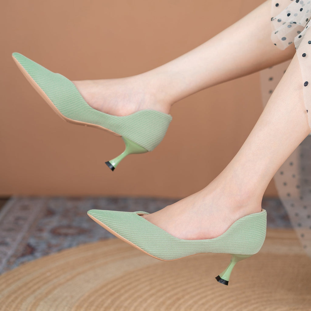 Kitten Pointed-Toe Heels Formal Dressy Shoes