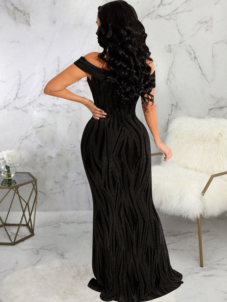 Off Shoulder Sleeveless Bodycon Maxi Dresses