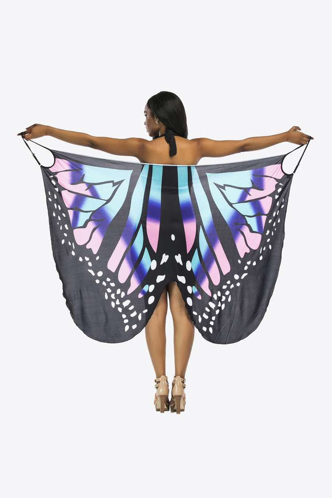 Butterfly Spaghetti Strap Swimsuit Cover Up