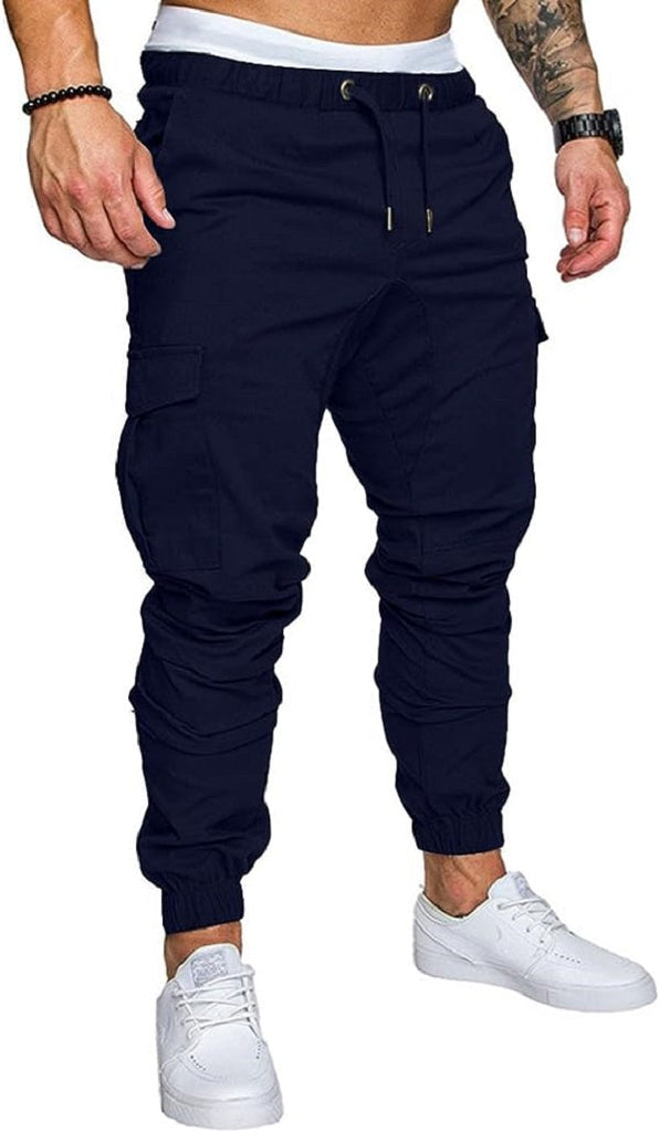 Mens Drawstring Solid Color Sport Pants