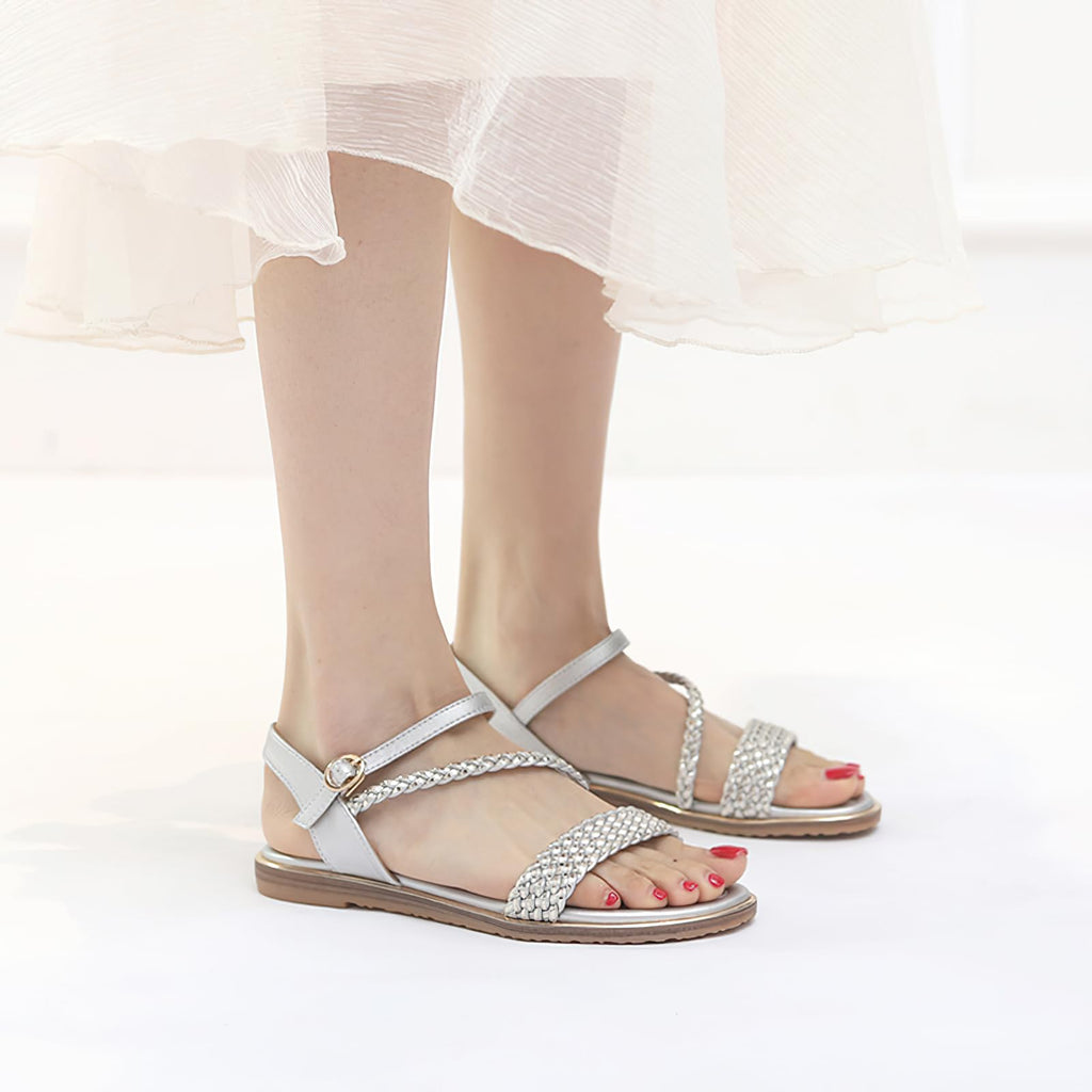 Dressy Open Toe Straps Buckle Sandals