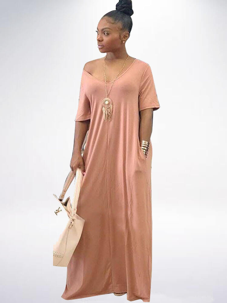 Kaftan Loose Pockets Boho Maxi Dresses