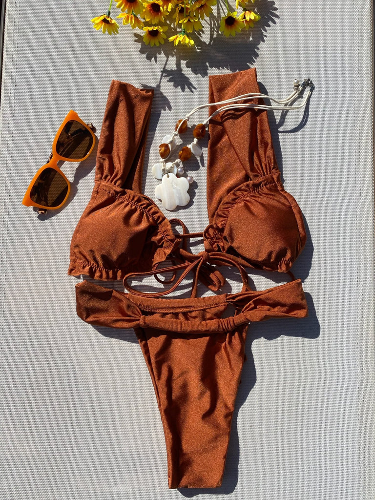 Summer Explosion Ruched Bikini Set