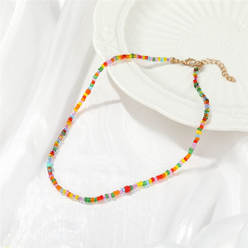 Summer Bloom Bohemian Bead Shell Necklace