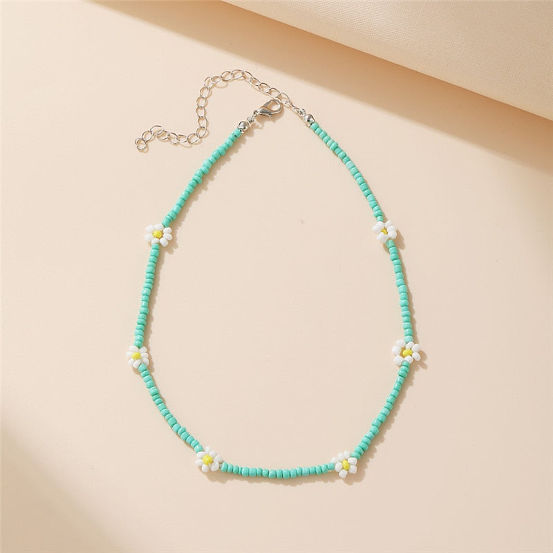 Summer Bloom Bohemian Bead Shell Necklace