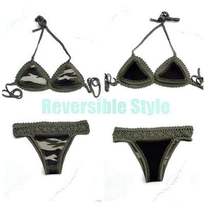 Camouflage Crochet Neoprene Bikini Set