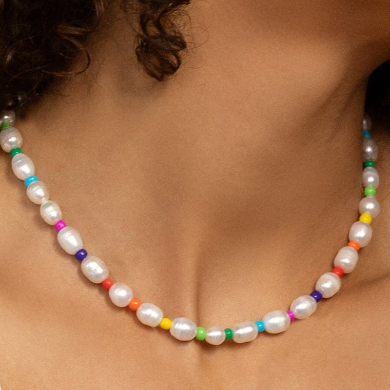 Summer Bloom Bohemian Bead Shell Necklace