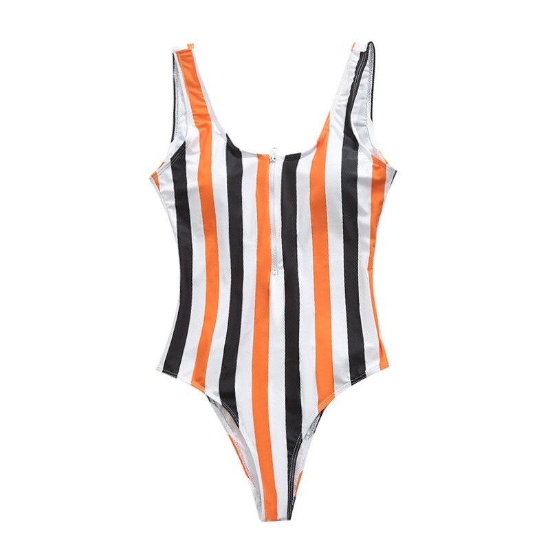 Sunset and Swim Zipper Zip Up Swimsuit