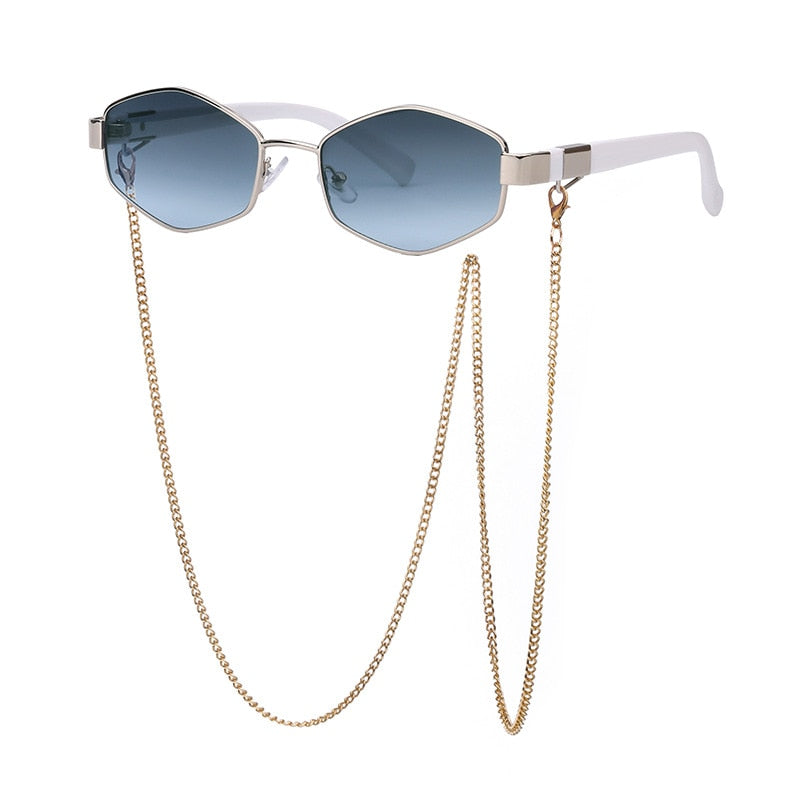 Sunshine Goddess Punk Sunglasses with Chain