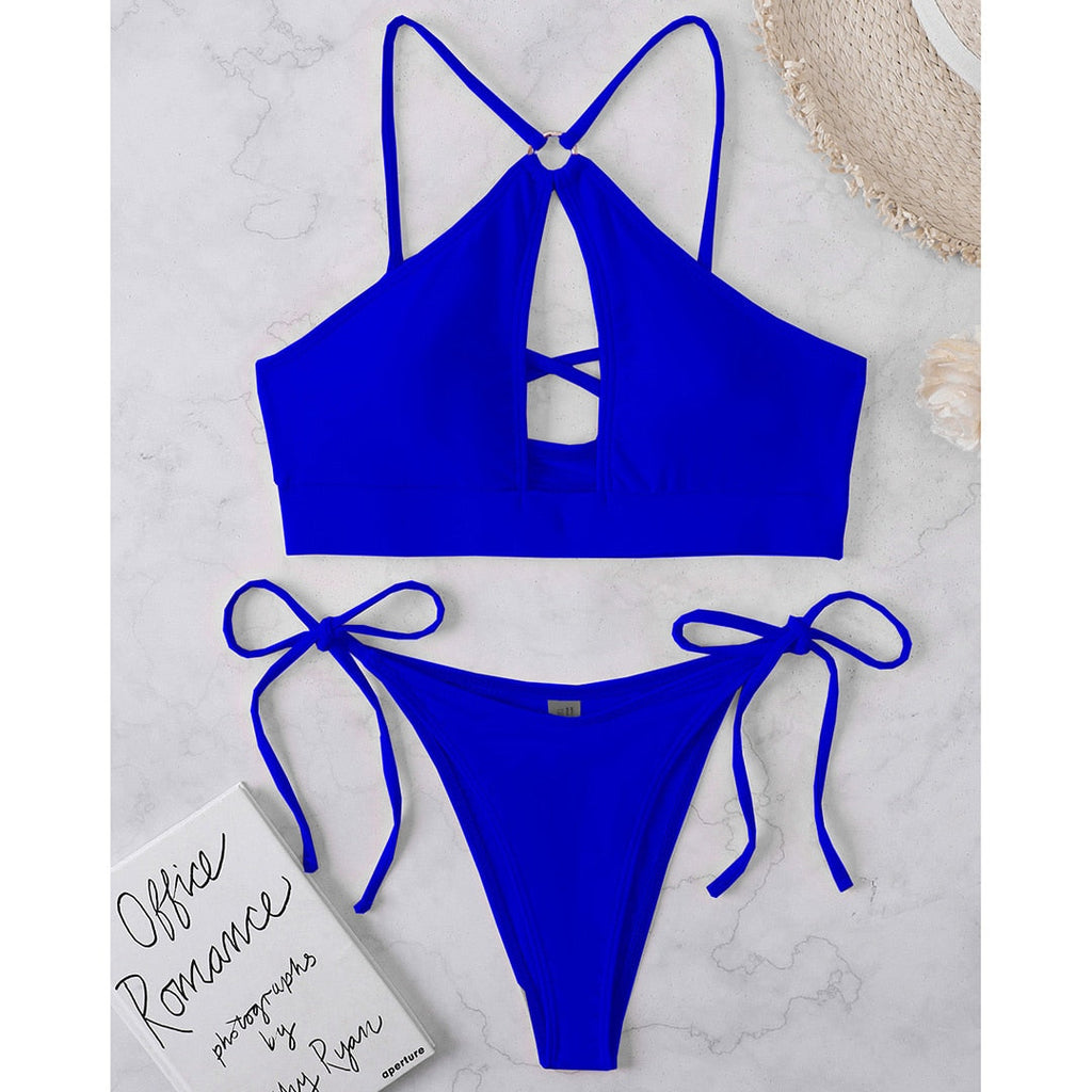 Phoenix Cut Out Halter Bikini