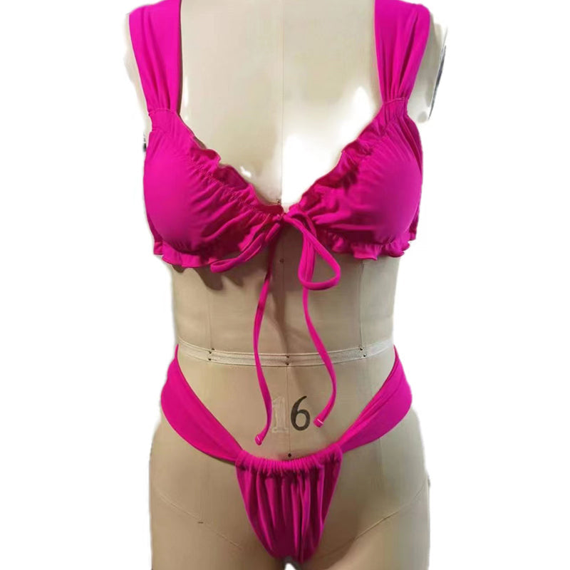 Summer Explosion Ruched Bikini Set