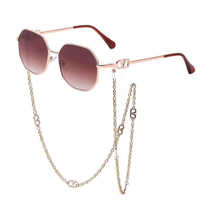 Sunshine Goddess Punk Sunglasses with Chain